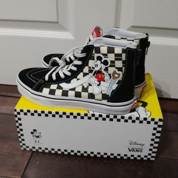 Vans Kids 90th Anniversary Mickey Vans Kids Sk8 Hi Zip Youth Vans